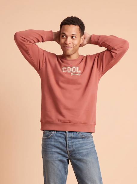 Men’s long-sleeved sweatshirt Family Capsule terracotta 