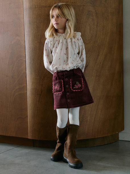 Short skirt for girls plum 