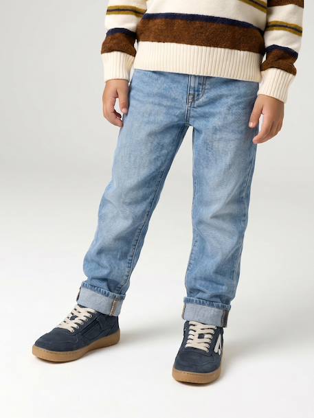 Straight Leg Jeans with Turn-Ups for Boys brut denim+stone 