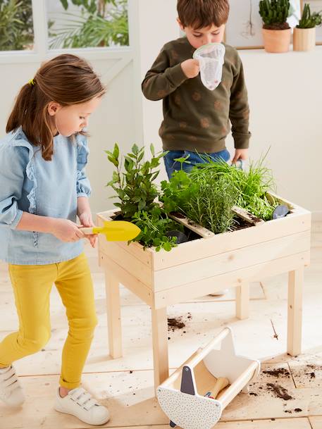 Wooden Square Vegetable Patch Beige 
