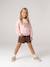 Sweatshirt with round neck for girls mauve+pale pink 