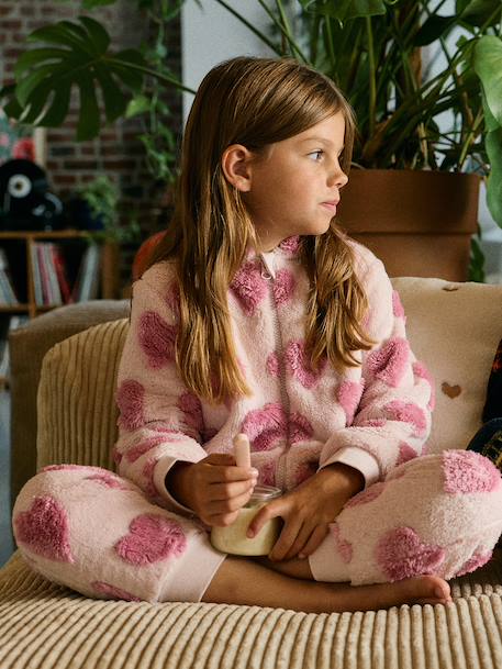 Pyjama jumpsuit for girls sweet pink 