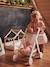 Wooden Pushchair for Dolls - Wood FSC®100% Certified Wood/White 