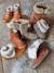 Furry Leather Boots for Baby Girls Beige 