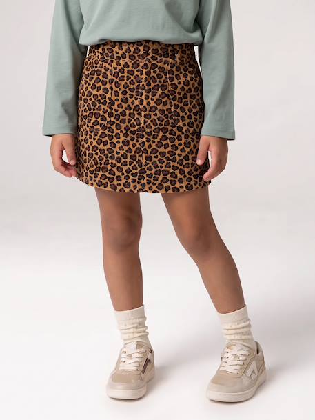 Skort for girls camel+mauve+navy blue 