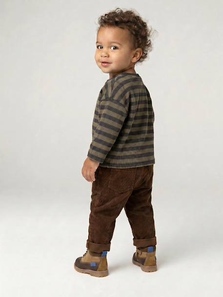 Corduroy Trousers for Babies brown+caramel+grey blue+lichen 
