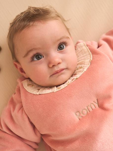Cocotte velour baby sleep bag peach pink 