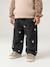Wide-leg jeans with small embroidered hearts denim grey+stone 