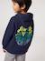 Hooded sweatshirt for boys marl red+navy blue 