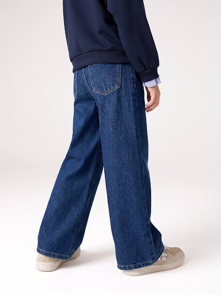 Embroidered Susan wide-leg jeans for girls bleached denim+deep blue+denim blue+medium blue 