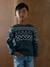 Jacquard jumper for boys green 