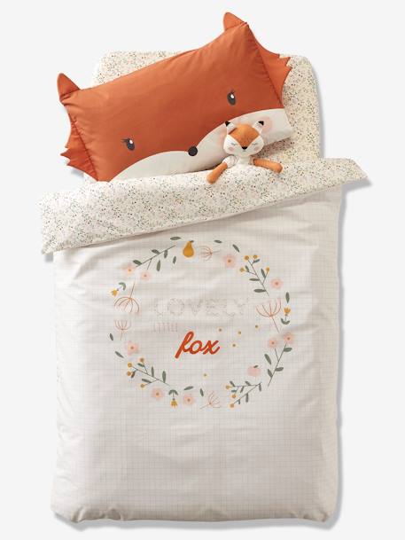 Duvet Cover for Babies, Little Flowers Theme White 