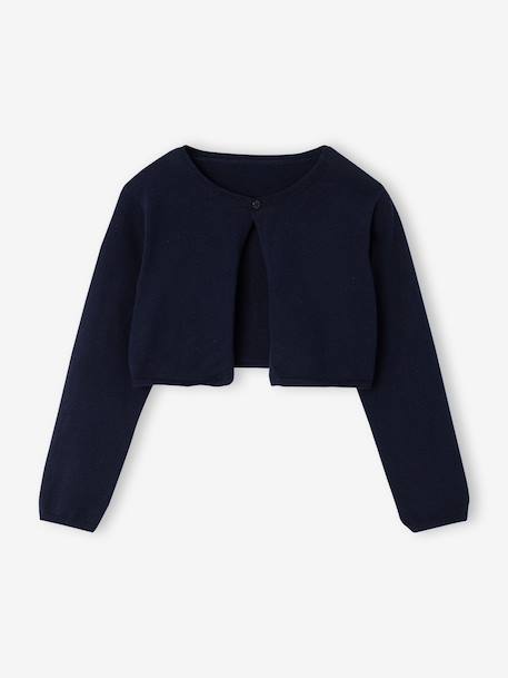 Dress and cardigan set for girls navy blue 