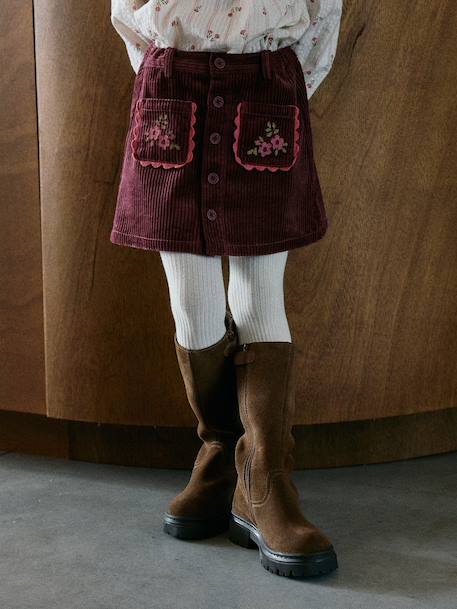 Short skirt for girls plum 