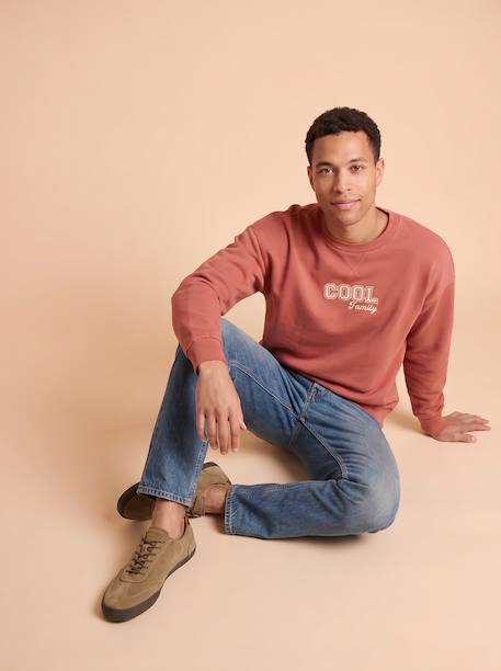 Men’s long-sleeved sweatshirt Family Capsule terracotta 