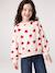 Round-neck sweatshirt for girls ecru+ivory+pale pink+taupe 