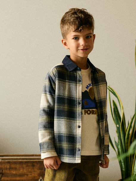 Long-sleeved shirt for boys navy blue 