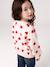 Round-neck sweatshirt for girls ecru+ivory+pale pink+taupe 