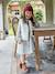 Faux Fur Waistcoat for Girls printed brown+White 