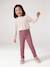 Slim trousers for girls ink blue+mauve 