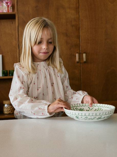 Long-sleeved blouse for girls ecru 