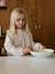 Long-sleeved blouse for girls ecru 