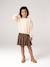 Dual Fabric Dress for Girls anthracite+ecru+mauve+sage green 