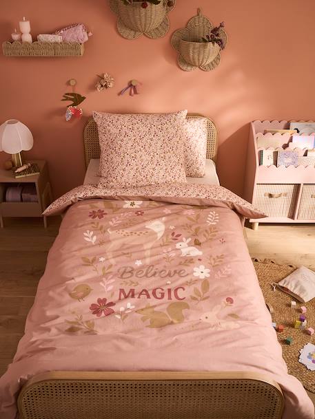 Kids' duvet cover set and pillowcase old rose 