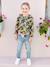Blouse with Floral Print, for Girls aqua green 