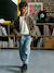 Corduroy long-sleeved shirt for boys taupe 