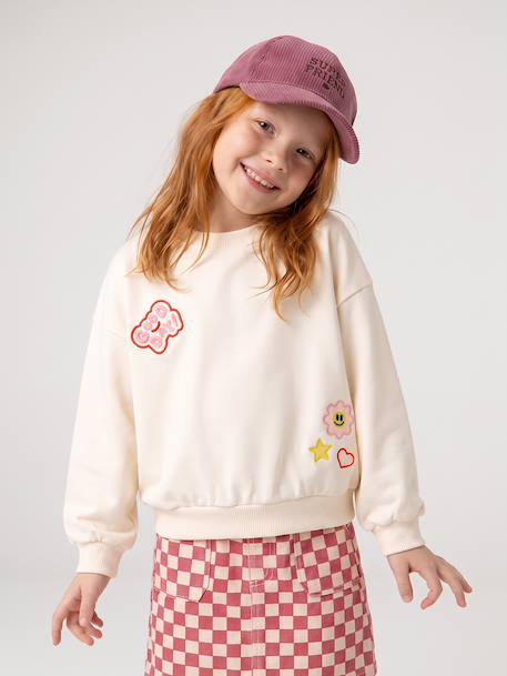 The Sweatshirt for girls ecru 