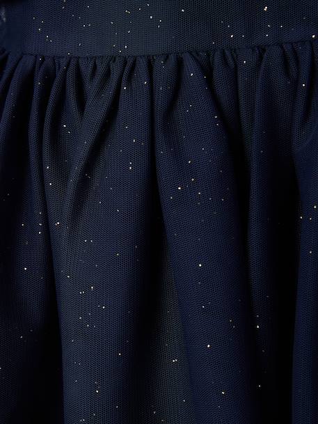 Dress and cardigan set for girls navy blue 