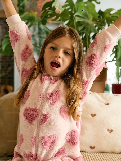 Pyjama jumpsuit for girls sweet pink 