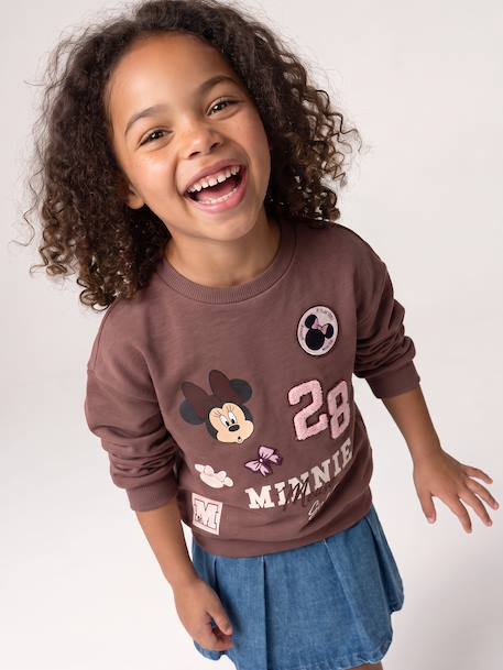 Minnie sweatshirt for girls chocolate 