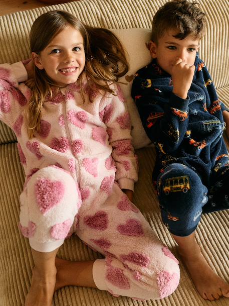 Pyjama jumpsuit for girls sweet pink 