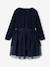 Dress and cardigan set for girls navy blue 