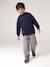 Hooded sweatshirt for boys marl red+navy blue 