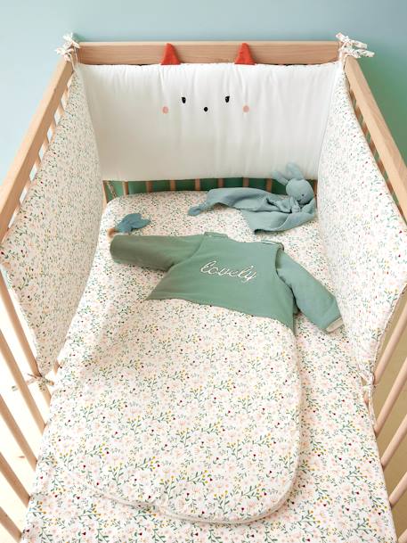 Dual Fabric Baby Sleep Bag with Removable Sleeves, FLEURETTES Green 
