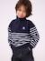 Zip-neck sweatshirt by PETIT BATEAU navy blue 