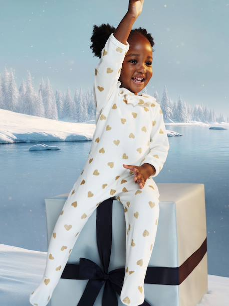 Baby pyjamas with back opening by PETIT BATEAU white 