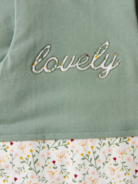Dual Fabric Baby Sleep Bag with Removable Sleeves, FLEURETTES Green 