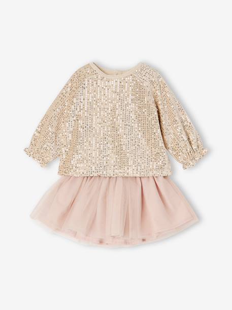 Skirt and top set for baby girls rose 