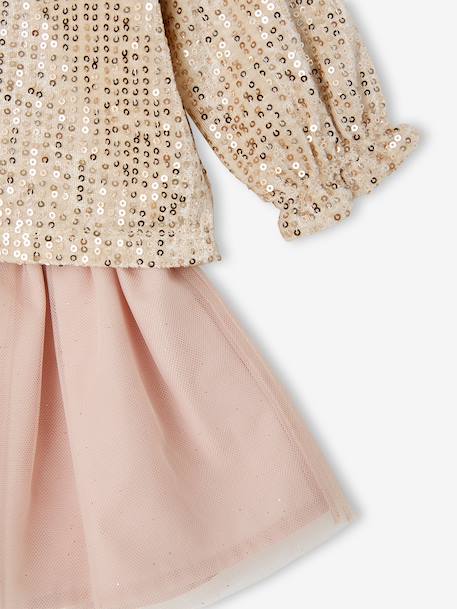 Skirt and top set for baby girls rose 
