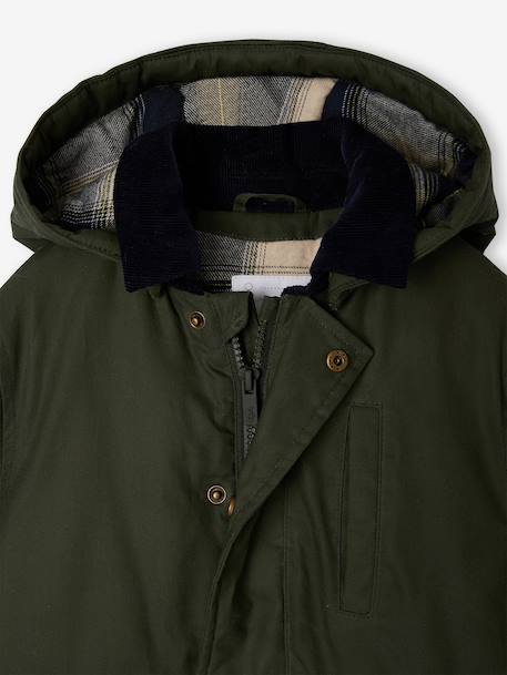 Parka with removable hood for boys lichen 