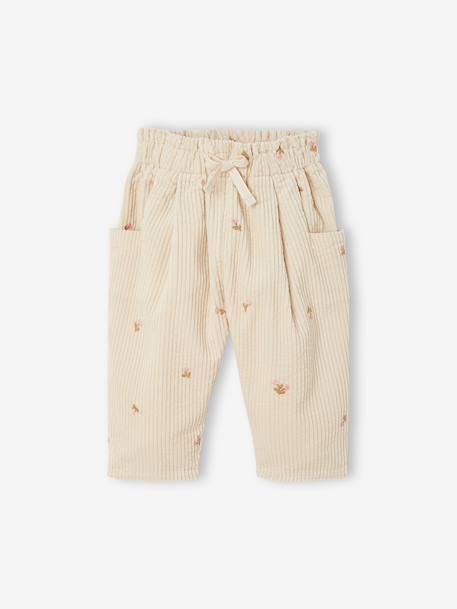 Balloon trousers for baby girls vanilla 
