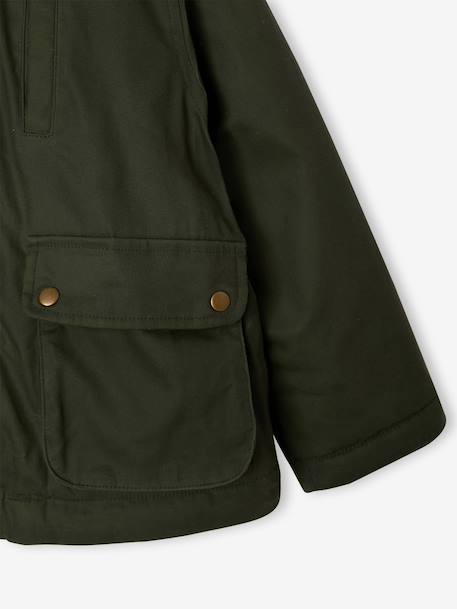 Parka with removable hood for boys lichen 