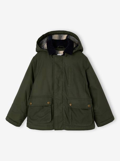 Parka with removable hood for boys lichen 