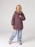 Hooded Parka with Faux Fur Lining for Girls black+camel+dark green+dusky pink+navy blue+plum 