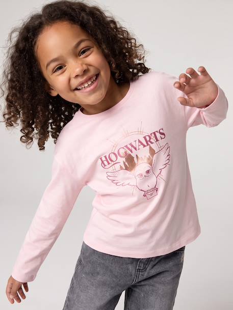 Long-sleeved T-shirt HARRY POTTER for girls pale pink 