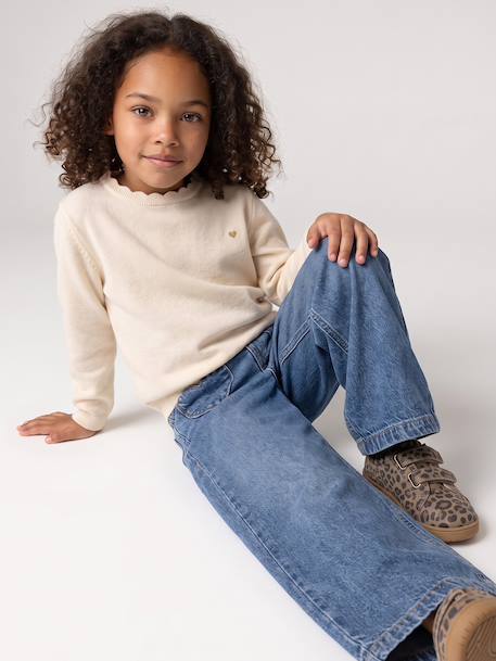 BASICS Jumper for Girls grey green+marl beige+navy blue+raspberry pink 